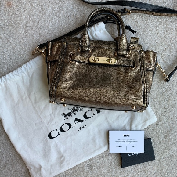 Coach Mini Swagger Satchel Crossbody Bag - Picture 7 of 9